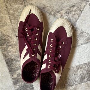 Superga Red and Cream Canvas Sneakers Classic Design